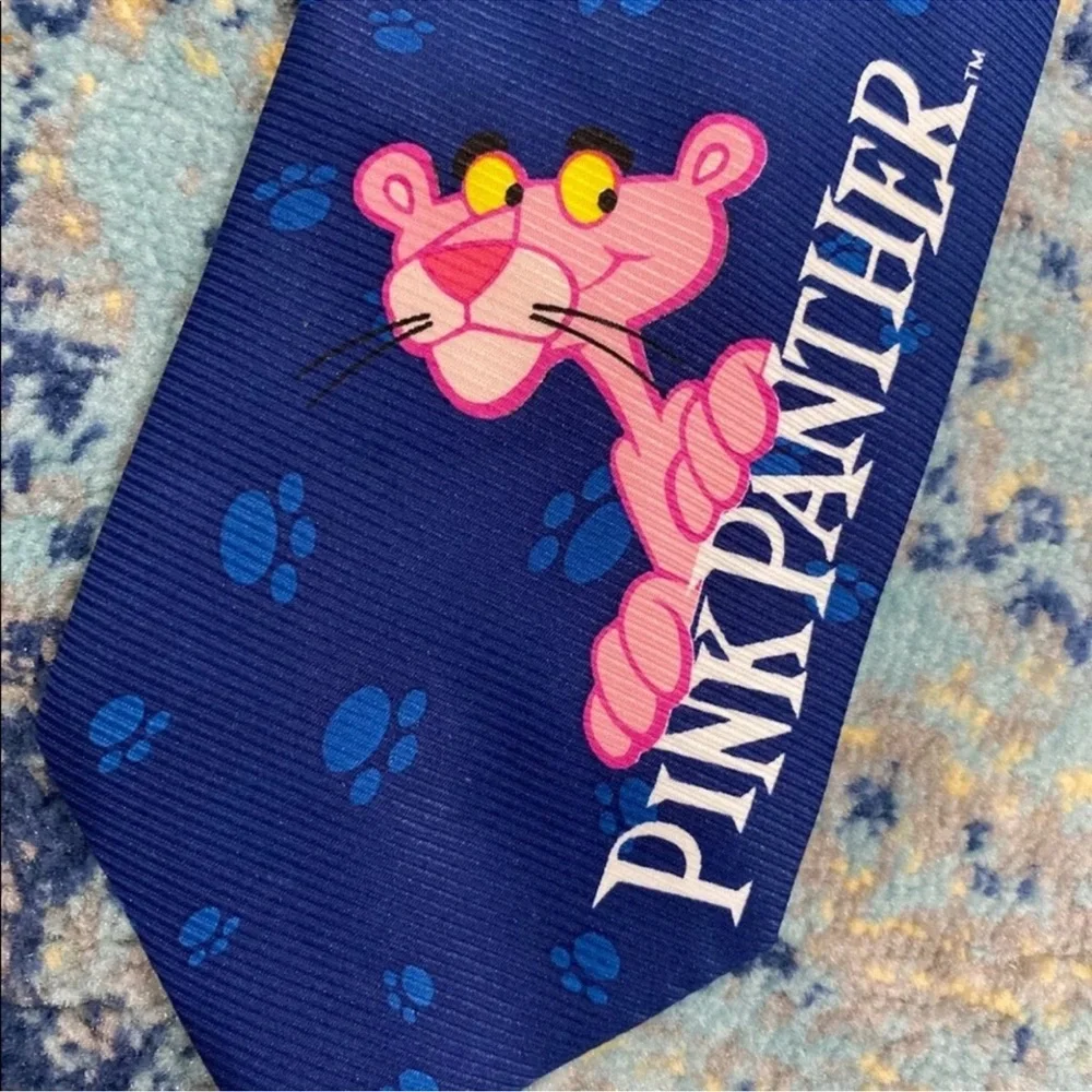 Pink Panther plush poseable MGM & kids polyester clip on tie 16”
